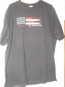 Black 2008 Harley Davidson T-Shirt American Flag Eagle PA Unisex 2X Double sided - Picture 1 of 6