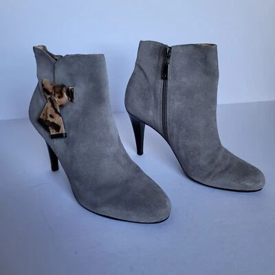 Talbots Meegan Genuine Suede Leather Upper Animal Bow Ankle Boots. Size 10B - Image 1 of 4