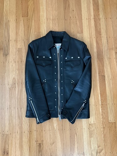 Undercoverism Jun Takahashi giacca di pelle con borchie nera taglia 3