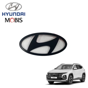GENUINE HYUNDAI MATTE BALCK FRONT GRILLE EMBLEM LOGO TUCSON 2022-2025 86305N9600 - Picture 1 of 2