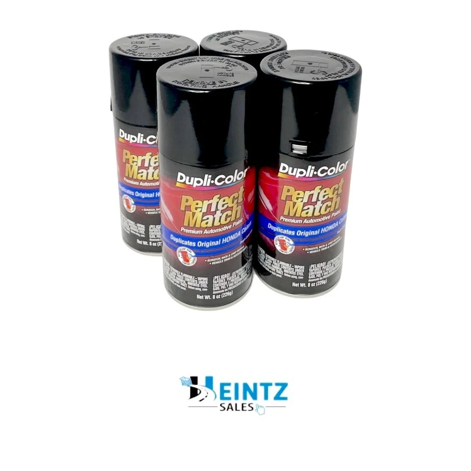 Duplicolor BHA0941 Perfect Match Honda Black Metallic NH526M,NH503P 8oz (4 PACK) - Imagem 1 de 1