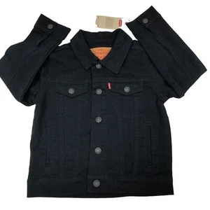 GIACCA DA TRUCKER LEVIS BOYS NERA TAGLIA 7 NUOVA CON ETICHETTA - Foto 1 di 8