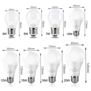 2X E27 LED Globe 1W 3W 5W - 18W 20W Cool Warm 230V Schraube Weiß Glühbirne Lampe - Bild 1 von 26
