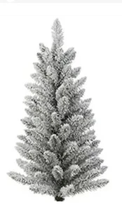 Künstlicher Schnee beflockter Weihnachtsbaum 35,4" 95 Spitzen Mini Weihnachtsbaum mit Ständer - Bild 1 von 9