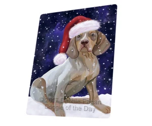 Let it Snow Christmas Holiday Navarro Dog Woven Throw Sherpa Blanket T235 - Picture 1 of 1