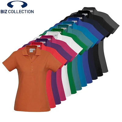 *NEW!* Biz Collection LADIES DURABLE CREW POLO SHIRT ALL SIZES & COLOURS P400LS - image 1 of 4