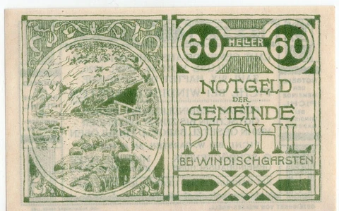 1920 Austria Notgeld Pichl 60 Heller (D303) Cover