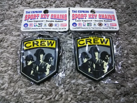 Lot of 2 Columbus Crew keychain MLS soccer 2" x 2 1/2" new in package MINT RARE! Cover