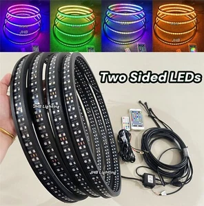 15.5" Double-Sided Dream CHASING Flow DOUBLE ROW LED Remote APP Wheel Rim Lights - Picture 1 of 15