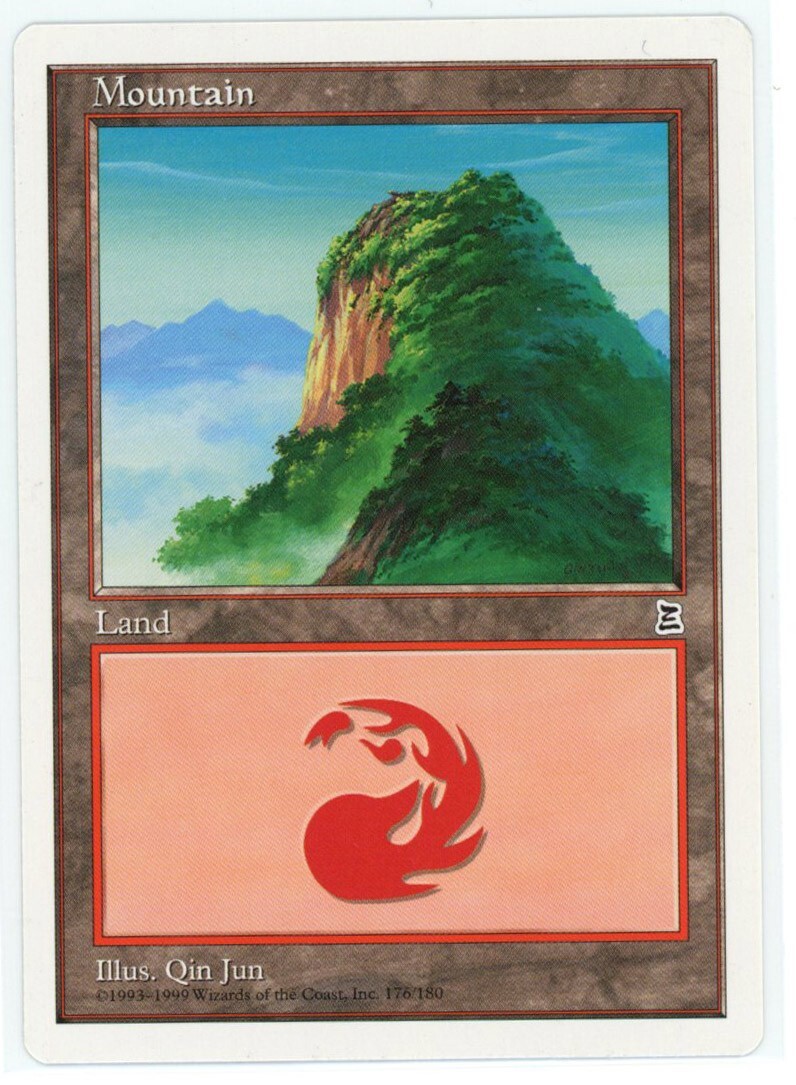 MTG Portal Three Kingdoms Mountain #176 Basic Land English SET BREAK RSY7 NM