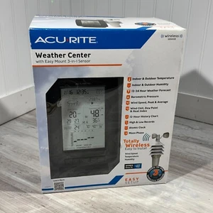 AcuRite 00634A3 Wireless Weather Station with Wind Sensor, Black - New Open Box - Picture 1 of 10
