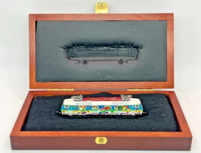 Z Scale Marklin 88531 DB A6 Christmas Livery Express Loco Custom Wood Case - Image 1 of 4