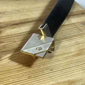 1990er Jahre schwarz/braun wendbarer Dior Leder eleganter Gürtel 2,5 cm/1 Zoll breit - Bild 1 von 4