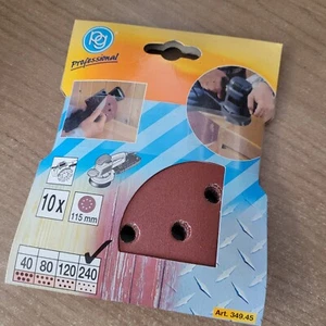 PG ART.349.45 CONF.10 FOGLI DISCHI ABRASIVI 115MM 240 CARTA RESINATA VELCRO - Foto 1 di 1