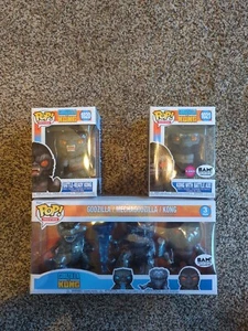 Lote de 3 figuras de vinilo Funko Pop GODZILLA MECHAGODZILLA y KONG BAM 1020 1021 - Imagen 1 de 4
