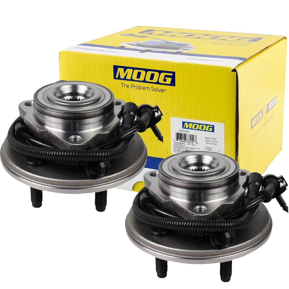 Пара передних ступиц подшипников колеса полного привода MOOG для Ford Explorer 4,0 л 4,6 л FL 2002–2005 годов выпуска - Изображение 1 из 4