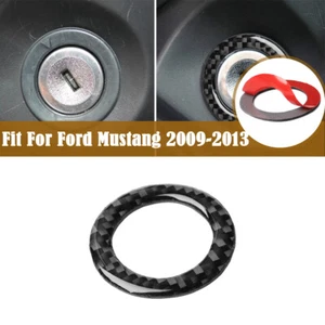 Pegatina de cubierta de bloqueo de interruptor de encendido de fibra de carbono para Ford Mustang 2009-2013 - Imagen 1 de 6