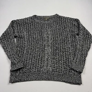 Tommy Bahama Women's Pullover Sweater Open Knit Long Sleeve Black White Medium - Picture 1 of 10