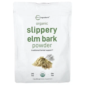 Organic Slippery Elm Bark Powder , 1 lb (454 g) - Picture 1 of 2