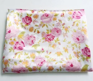1yard X 1.48meter Satin Print Fabric Rose Charmeuse Scarf Material Lining - Picture 1 of 12