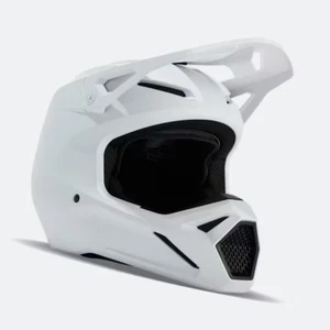 Fox V1 Motocross Helmet Solid White MX Enduro Off Road - Picture 1 of 9