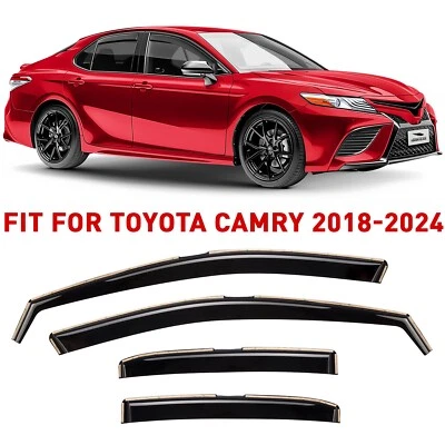 Protectores de lluvia viseras de ventilación para Toyota Camry 2018-2024 Foto 1 de 4