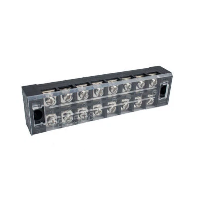 Dual Row Strip Screw Terminal Block Fixed Wire Board Connectors TB2508 - Image 1 of 3