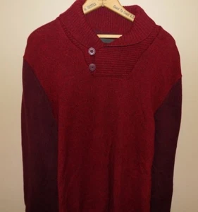 Sean John Men's Pullover Sweater Size 2XL Red 100%Cotton - Picture 1 of 3
