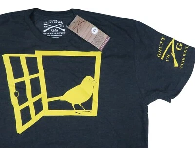 NUEVO CON ETIQUETAS CAMISETA GRUNT ESTILO PÁJARO AMARILLO MANGA CORTA RENDIMIENTO XL JERSEY ALGODÓN SS Foto 1 de 4