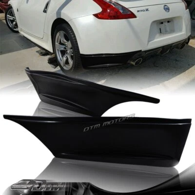 X2 Rear Bumper Lip Aprons Spat SS-Style Polyurethane For 2009-2019 Nissan 370Z - Image 1 of 4