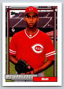 1992  Topps #674 Mo Sanford Rookie Card Cincinnati Reds