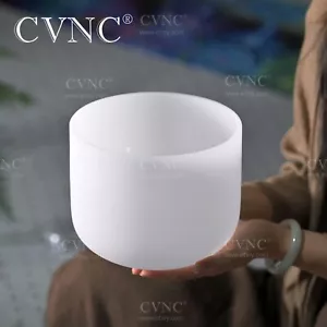 CVNC 432Hz 8" F Cuore Smerigliato Chakra Quarzo Cristallo Canto Ciotola Suono Guarigione Bagno - Foto 1 di 7