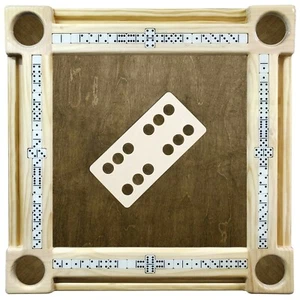 Contrasting Ornamental Center Domino Inlay Domino Table by Domino Tables by Art - Picture 1 of 5