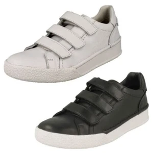 Femmes Clarks Décontracté Fermeture Crochet et Boucle Baskets Craftcup Bracelet - Imagen 1 de 19