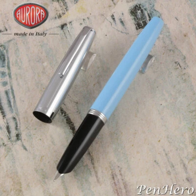 Pluma Estilográfica Aurora Duo Cart Azul Claro Plumín Medio DC57-CAM Foto 1 de 4