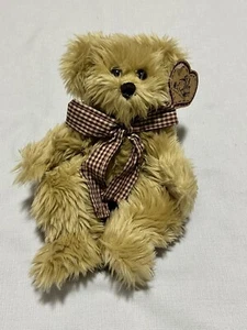 Oso de peluche peludo beige articulado vintage 1997 Heartfelt Collectibles - Imagen 1 de 10
