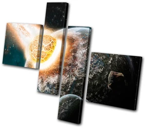Lona Obras de Arte Impresión Imagen Pared Astronomía Fantasía Planetas Ciencia Estrellas Espaciales - Imagen 1 de 1