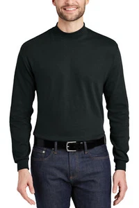 JustBlanks Men's Interlock Knit Mock Long Sleeve Turtleneck Pullover - JBK321 - Picture 1 of 5