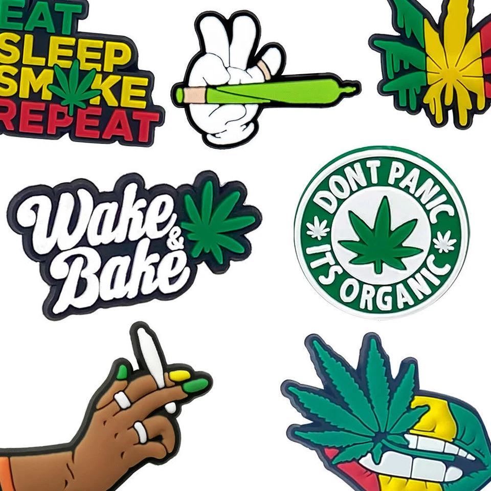 ONLINE CHARMS Unkraut Marihuana Krokodil Charms Jibbitz