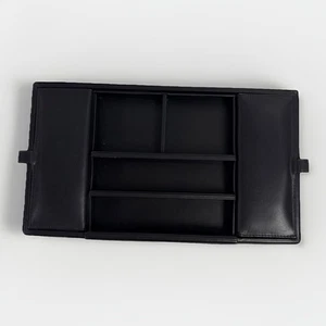 Coach Black Leather Valet Jewelry Watch Wallet Four Trays Two Side Suede Lining - Picture 1 of 8