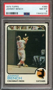1973 Topps #380 Johnny Bench PSA 8 Reds HOF *INVAJ3374 - Picture 1 of 2
