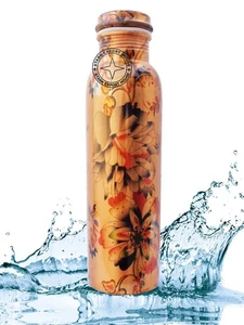 100 Pure Copper Water Bottle 34 Oz Copper Bottle Copper Water Bottle – Large HGH - Picture 1 of 5