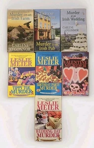 COZY MYSTERY BOOK 7 BOOK LOT PAPERBACK Leslie Miller Carlene O'Connor J76 - Imagen 1 de 2