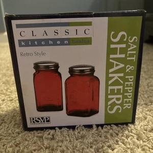 RSVP INTERNATIONAL RET-R Retro Glas S&P Set - Rot, 2 Stück - Bild 1 von 2