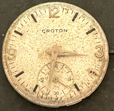 Vintage Croton Men's Watch Movement Parts/Repair N14 A1001 17j Swiss - Image 1 of 2