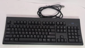 Vintage IBM KB-8923 PS/2 Black Keyboard - Tested & Working! - Picture 1 of 10