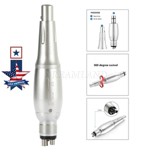 Dental 4:1 Hygiene Prophy Handpiece 360° Swivel Straight Cone Air Motor 4Holes - Picture 1 of 22