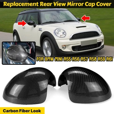 2x calotta specchietto retrovisore esterno alloggiamento copertura per BMW Mini R55 R56 R57 R58 R59 - Immagine 1 di 4