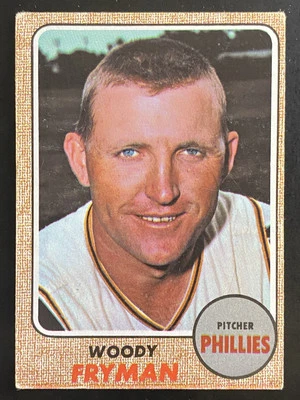 Woody Fryman 1968 Topps Baseball Card Philadelphia Phillies #112 - Image 1 of 2