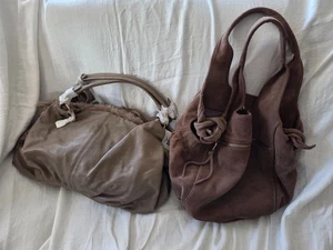 LOT 2 KOOBA Hobo Handbag Purse Shoulder Bags 1 Leather 1 Vegan - Picture 1 of 21
